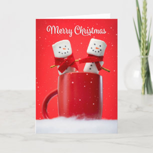 Cartes Pour Fêtes Annuelles Joyeux Noël pour tous Marshmallow Couple