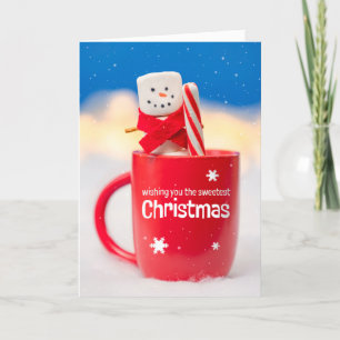 Cartes Pour Fêtes Annuelles Joyeux Noël pour tout marshmallow bonhomme de neig