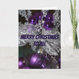 Cartes Pour Fêtes Annuelles Joyeux Noël pourpre
