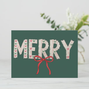 Cartes Pour Fêtes Annuelles Joyeux Noël Préparatif Nœud Papillon Fête Coquette