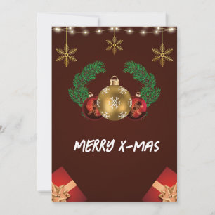 Cartes Pour Fêtes Annuelles Joyeux Noël Red Modern