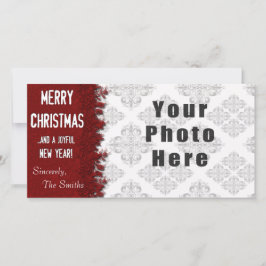 Cartes Pour Fêtes Annuelles Joyeux Noël Red Snowflake