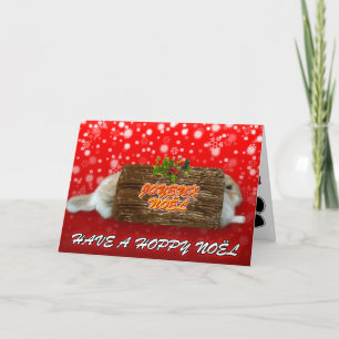 Cartes Pour Fêtes Annuelles Joyeux noel Red Xmas - Rabbit Christmas Card