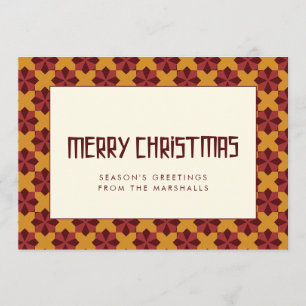 Cartes Pour Fêtes Annuelles Joyeux Noël Rétro motif du milieu du siècle