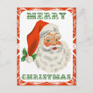 Cartes Pour Fêtes Annuelles Joyeux Noël rétro Père Noël