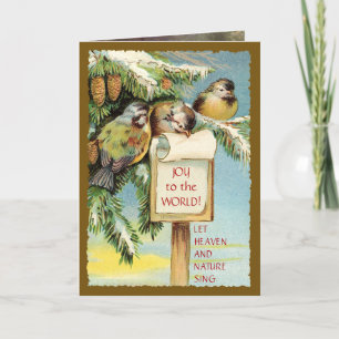 Cartes Pour Fêtes Annuelles Joyeux Noël rétro Vintage à la fête mondiale