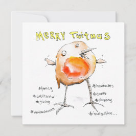 Cartes Pour Fêtes Annuelles Joyeux Noël Robin de Noël de Twitmas