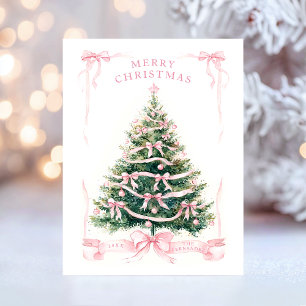Cartes Pour Fêtes Annuelles Joyeux Noël rose