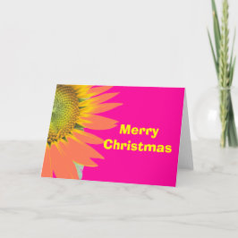 Cartes Pour Fêtes Annuelles Joyeux Noël rose et jaune