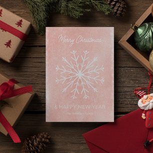 Cartes Pour Fêtes Annuelles Joyeux Noël rose joyeux Joyeux Nouvel An Flambeau 