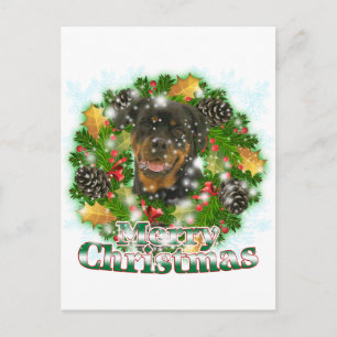 Cartes Pour Fêtes Annuelles Joyeux Noël Rottweiler