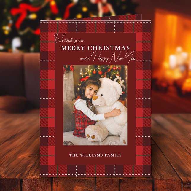 Cartes Pour Fêtes Annuelles Joyeux Noël rouge 1 photo (Créateur téléchargé)