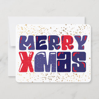 Cartes Pour Fêtes Annuelles Joyeux Noël Rouge Bleu Or
