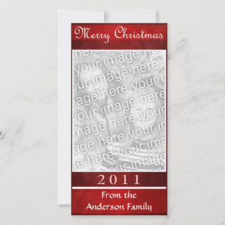 Cartes Pour Fêtes Annuelles Joyeux Noël Rouge Élégant Simple Personnalisé