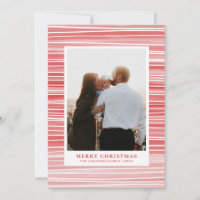 Joyeux Noël. Rouge et rose. Moderne rayé