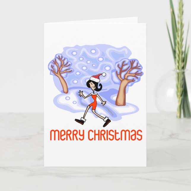 Cartes Pour Fêtes Annuelles Joyeux Noël RunnerChick (Devant)