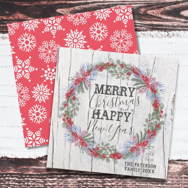 Cartes Pour Fêtes Annuelles Joyeux Noël Russe Agritourisme Wreath Holiday Ca (Créateur téléchargé)