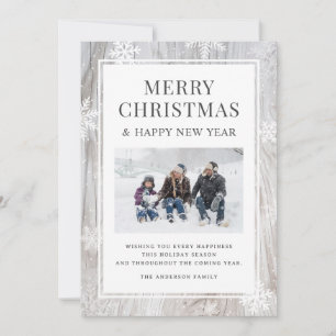 Cartes Pour Fêtes Annuelles Joyeux Noël Russe Flocon de neige Photo