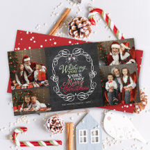 Joyeux Noël Rustic Chalkboard Mistletos Photo