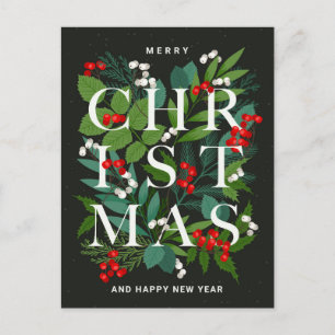 Cartes Pour Fêtes Annuelles Joyeux Noël Rustique Accueil d'entreprise