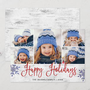 Cartes Pour Fêtes Annuelles Joyeux Noël rustique minimaliste 5 PHOTOS