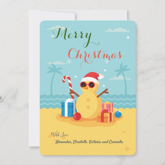 Cartes Pour Fêtes Annuelles Joyeux Noël Saison du Père Noël (Devant)