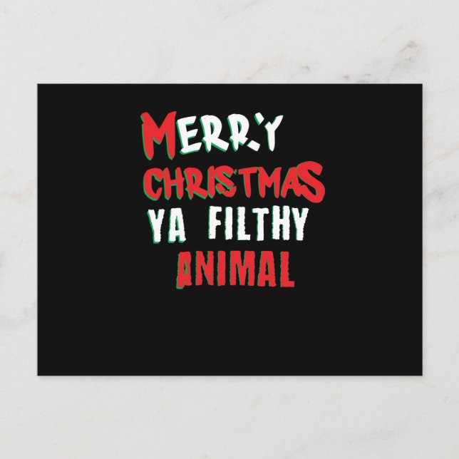 Cartes Pour Fêtes Annuelles Joyeux Noël, sale bête, drôle de Noël pour adultes (Devant)