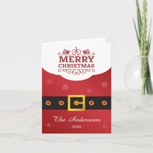 Cartes Pour Fêtes Annuelles Joyeux Noël Santa Claus Belt Jolly Famille