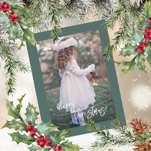 Cartes Pour Fêtes Annuelles Joyeux Noël Script Photo Noël
