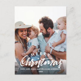 Cartes Pour Fêtes Annuelles JOYEUX NOËL Script Photo personnalisée
