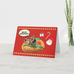 Cartes Pour Fêtes Annuelles Joyeux Noël Shiba