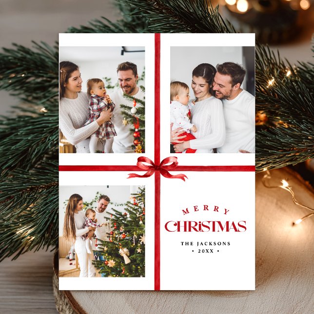Cartes Pour Fêtes Annuelles Joyeux Noël Simple Collage Moderne (Créateur téléchargé)
