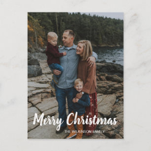 Cartes Pour Fêtes Annuelles Joyeux Noël simple famille classique Photo