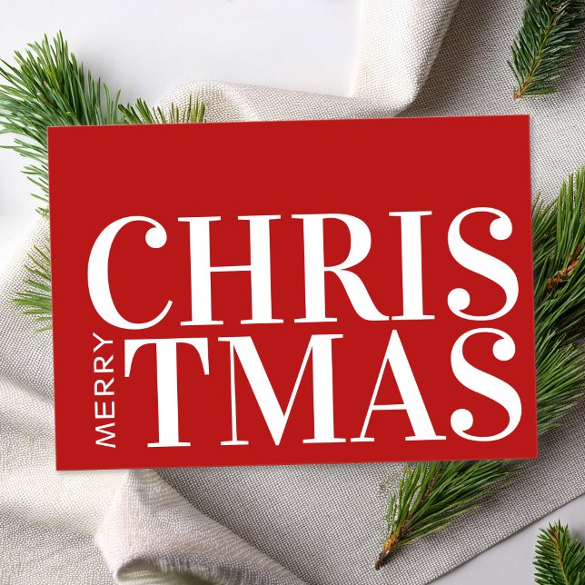 Cartes Pour Fêtes Annuelles Joyeux Noël Simple Moderne Typographie Affaires (Créateur téléchargé)