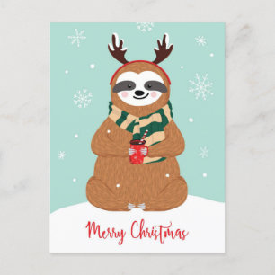 Cartes Pour Fêtes Annuelles Joyeux Noël Sloth