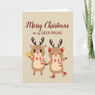 Cartes Pour Fêtes Annuelles Joyeux Noël Spécial Cerf Ami Meilleur Cadeau 