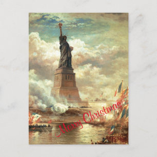 Cartes Pour Fêtes Annuelles Joyeux Noël Statue de la Liberté