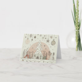Cartes Pour Fêtes Annuelles Joyeux Noël style boho