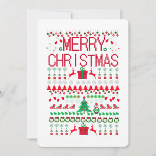 Cartes Pour Fêtes Annuelles Joyeux Noël style Sweat-shirt hideux