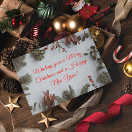 Cartes Pour Fêtes Annuelles Joyeux Noël sur mesure et une bonne année