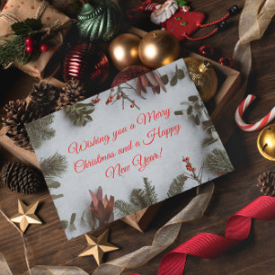 Cartes Pour Fêtes Annuelles Joyeux Noël sur mesure et une bonne année