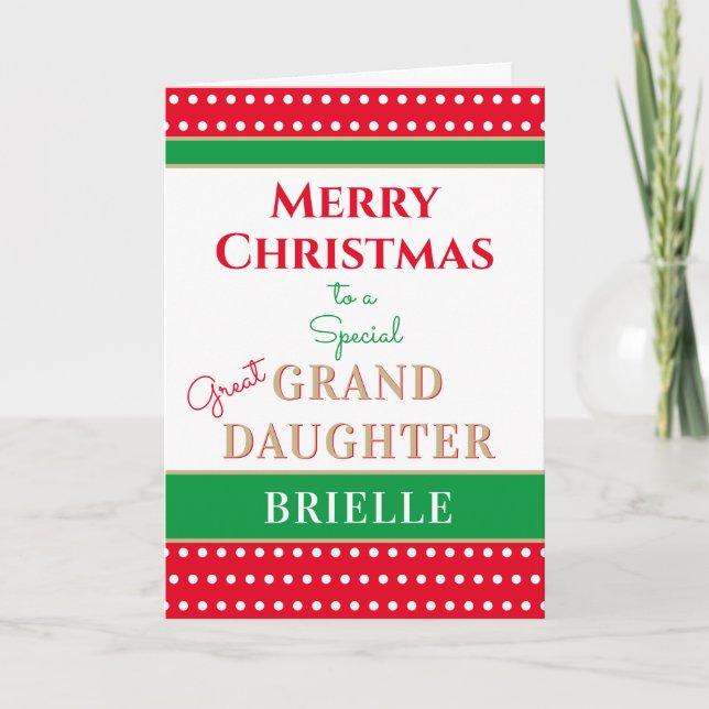 Cartes Pour Fêtes Annuelles Joyeux Noël sur mesure Grande carte-fille (Devant)