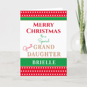 Cartes Pour Fêtes Annuelles Joyeux Noël sur mesure Grande carte-fille