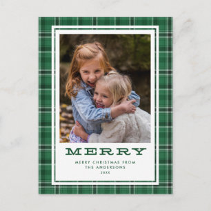 Cartes Pour Fêtes Annuelles Joyeux Noël Tartan Simple Photo