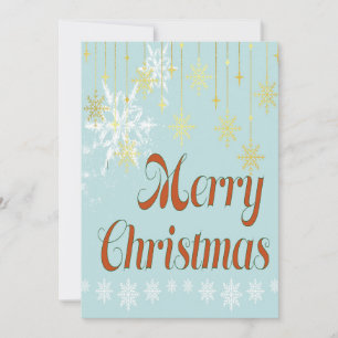 Cartes Pour Fêtes Annuelles Joyeux Noël tendance pastel bleu clair