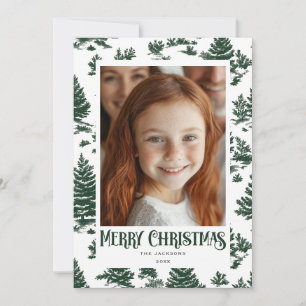Cartes Pour Fêtes Annuelles Joyeux Noël Toile verte Conception de vacances
