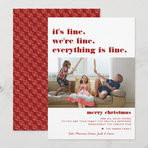Cartes Pour Fêtes Annuelles Joyeux Noël Tout est fin vacances drôle