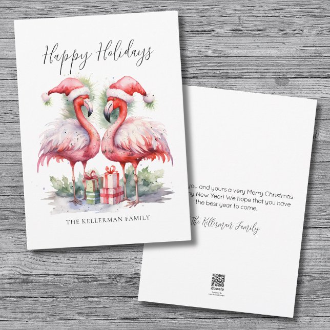 Cartes Pour Fêtes Annuelles Joyeux Noël Tropical (Tropical Happy Holidays Christmas Holiday Card )