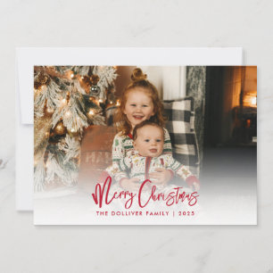 Cartes Pour Fêtes Annuelles Joyeux Noël Typographie rouge Photo