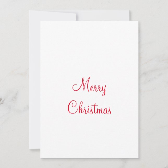 Cartes Pour Fêtes Annuelles joyeux Noël vacances ajouter nom de famille photo  (Devant)